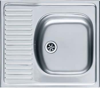 СП КВАДРАТ: Мойка FRANKE ETN 611-58 1 1/2", 580х510х145мм, оборачив., перелив, арт.101.0009.362