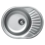 СП КВАДРАТ: Мойка Овал малый, Premial PL 5745, (570*450*180мм, толщ.0,8мм), Матовая