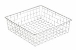 СП КВАДРАТ: Корзина сетчатая белая 400х440х80