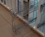 СП КВАДРАТ: Cargo mini 200мм 2-х яр. бок. крепл. Левый с доводч. (AX 2104Y/2050 CP 1201) 135х450х470мм, хром