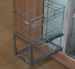 СП КВАДРАТ: Cargo mini 300мм 3-х ярус. с доводчиком, донное крепл. 255х450х455 хром, LS3/300D/D LS3/300D/D