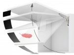 СП КВАДРАТ: Механизм Huwilift FREE flap 3.15, 400-600 мм, вес 5,9-12,4 кг, Е серый, арт.372.91.331 (411+433)*