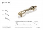 СП КВАДРАТ: Ручка - скоба FS 140064 Золото глянец (TS) (50 шт)