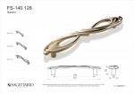 СП КВАДРАТ: Ручка - скоба FS 140128 Золото глянец (TS) (30 шт)
