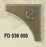 СП КВАДРАТ: Накладка декор. угловая FD 036000 Бронза полированная (50 шт.) (морская коллекция)