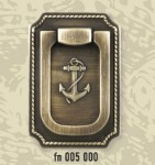 СП КВАДРАТ: Ручка - модель FN 005000 Бронза шлифованная (50 шт.) (морская коллекция)