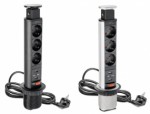 СП КВАДРАТ: Удлинитель для офиса, серый AE-BPW3S60U-80 (3 розетки + 2 USB)