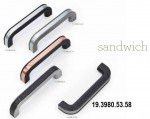 СП КВАДРАТ: Ручка-скоба Sandwich 19.3980.53.58 темная черн. мат. сталь/черн. сталь 128