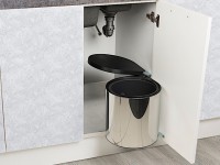 Ведро для мусора Waste Bin Starax 10 л (355x300x380) хром   S-2253-SS