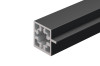 CADRO Профиль с бортиком для стекла 6мм, 3м, черный (31564)