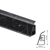 Thermoplast CEZAR BL44 - Плинтус - 202 (4,2)   Черный мрамор 37*24*4200 (BL44-071)