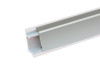 Плинтус алюминиевый Прямоугольный КВАДРО-С, Серебро, 3м.