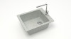 Мойка Модель 8, Квадратная 425х500х195мм, Светло-Серый Q10  Мрамор