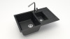 Мойка Модель 210,  755х500х218мм, Черный Q4  Мрамор
