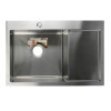 Мойка AFLORN левая L(780х510х230мм, толщ.3мм) Сталь шлифованная