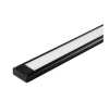 Профиль алюм.для светодиодн.лент 15*6мм, L-2м ЧЕРНЫЙ с матовым экраном, загл. и крепежом LR39-MBL