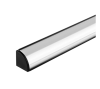 Профиль алюм.для светодиодн.лент, Угловой 16*16мм, L-2м ЧЕРНЫЙ с матовым экраном, загл. и крепежом LR49-МBL