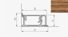 Плинтус КВАДРО Д FS1490 W5   Слэб карамельный  27*13*4200мм