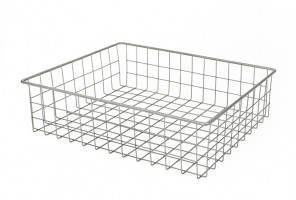 Корзина сетчатая 585х485х120мм серая  Евро 12-3М