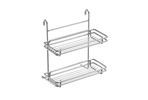 Навеска Полка двухъярусная разборная Малая (260х155х271мм) хром, МХ-413