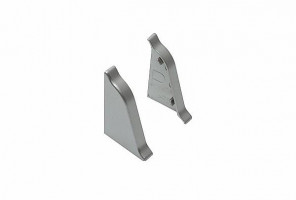 Заглушка к плинтусу АР740 серебро мат. (АКZ740D.0820)  1шт.прав.+1шт.лев.