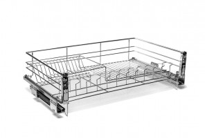 Cargo 900мм Посудосушитель С КРЕП.к фасаду с довод. 865х450х215 хром, LS1/900CК/D-Е