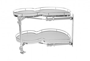 Волшебный угол "Le Mans" 865х495х600-750 ЛЕВЫЙ хром LS017FL