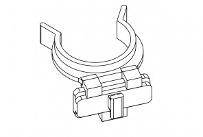 Клипса под пластиковый цоколь белая (пластик)