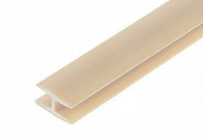 Профиль для ДВП соединительный (бежевый, 2000мм)