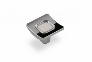 Ручка - грибок FB 039 000 Хром глянец/белый (ТЗ) (50 шт)