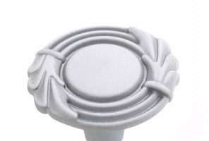 Ручка - грибок FB 055 000 Серебро прованс/9003 белый матовый (ТЗ)