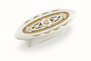 Ручка - модель FM 086032 Золото прованс/жемчужно-белый матовый