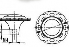Ручка - грибок FB 033 000 Серебро прованс/9003 белый матовый (ТЗ) (50 шт.)