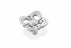 Ручка - грибок FB 058 000 Серебро прованс/9003 белый матовый (ТЗ)