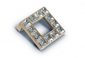 Ручка-кнопка с кристаллами, бронза CRL17 BA, KERRON