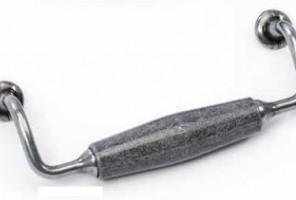 Ручка-скоба Chateau MO.3988.26.58 мрамор/черн. сталь 128