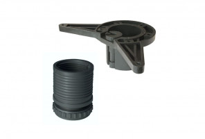 Комплект Фланец 1шт/подпятник 1шт. к опоре  D60, ПЛАСТИК   (8176+8177)