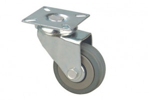 Опора колесная D50мм сер .резина б/с FM 50