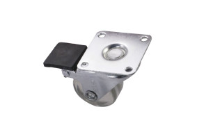 Опора колесная с фланцем, D35мм с тормозом, прозрачное   CS-35-B