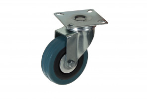 Опора колесная D100мм сер .резина б/с FM 100