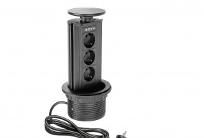 Удлинитель для офиса, черный AE-BPW3GS-20 (БОЛЬШОЙ D=80)