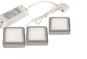 Светильник Мебельн. к-т (3хSLS18-12LED 3200K+DC15-12V+шнур 1,8м) в кор.