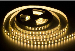 Лента светодиодная 120 диодов/м.п. 5050 тепл.белый,24V,28.8W водонепр.(в тубе) IP44 LR10-WW-WP120