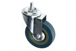 Опора колесная D75мм сер .резина, на резьбе М10, б/с  FMF 75