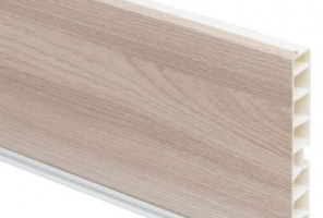 Универсальное закругление цоколя L=1м 100мм, Ясень Шимо Светлый