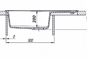 Мойка НОВА Черная   775*505*200мм   GRANIT