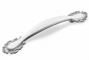 Ручка - скоба FS 141 096 Хром матовый/белый (ТЗ) (30шт)