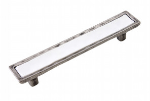 RS123BAZ.4/128/W Черненый старинный цинк/Белый Ручка TOTEM