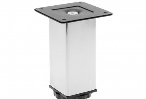 Ножка квадратная 40х40, хром, 60мм с регулировкой   NM-SQ40ADJ-060