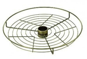 Полка центральная D450мм Стеклянная ЛАТУНЬ (треб.2кольца)  STS450 ОТ